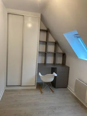 Coin salon dans l'établissement Villa Ty Loin vue mer 5 personnes
