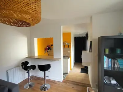 Cuisine ou kitchenette dans l'établissement Maison T2 en bord de mer à Plougastel Daoulas