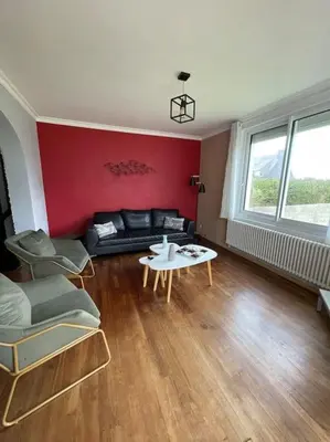 Coin salon dans l'établissement Maison Quartier de Pors Carn