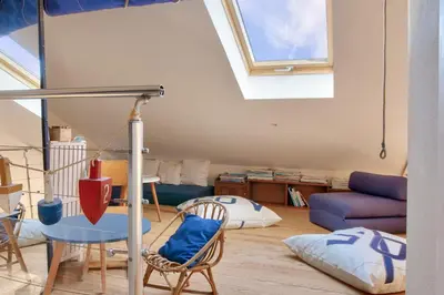 Coin salon dans l'établissement 850 m plage la 