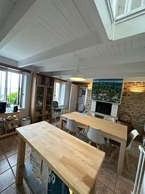 Cuisine ou kitchenette dans l'établissement Penty Face à L'Océan