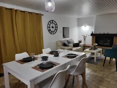 Coin salon dans l'établissement Gite de Pennenez