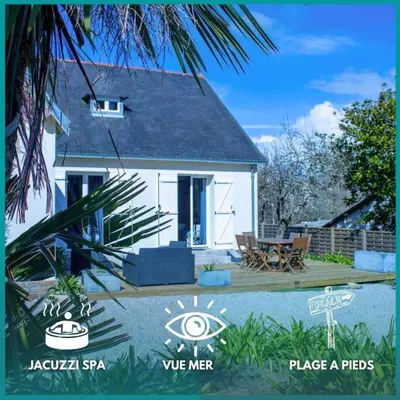 Jardin de l'établissement Ar Mervent/Plage à pieds