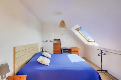 Un ou plusieurs lits dans un hébergement de l'établissement Vue mer ! À 200m de la plage, maison pour 9
