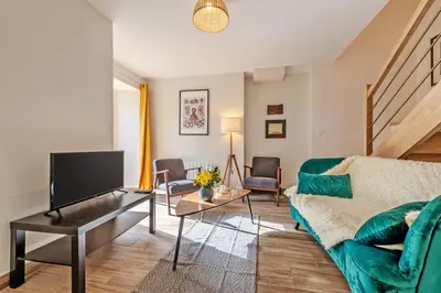 Coin salon dans l'établissement Kelenn - Maison avec jardin et terrasse
