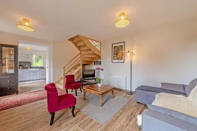 Coin salon dans l'établissement Toudig - Maison avec terrasse et jardin