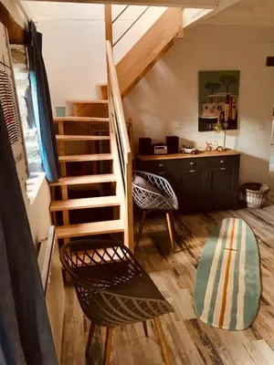 Coin salon dans l'établissement L’ERMITAGE DE KERGUEN