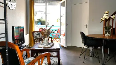 Coin salon dans l'établissement FLOREVA 22 entre Plage et Thalasso - Internet fibre