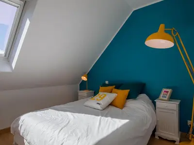Un ou plusieurs lits dans un hébergement de l'établissement Holiday Home Brign' Beach by Interhome