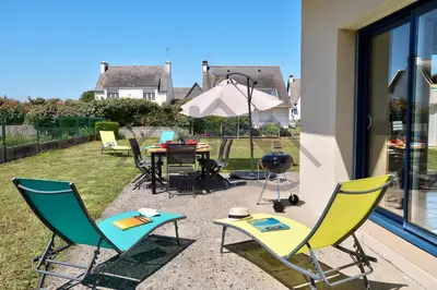 Jardin de l'établissement LocaLise - M19 - Ty Mervent - Maison avec jardin clos - A 2 pas de la plage - animaux admis - wifi inclus - draps inclus