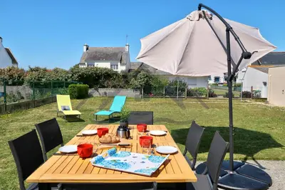 Jardin de l'établissement LocaLise - M19 - Ty Mervent - Maison avec jardin clos - A 2 pas de la plage - animaux admis - wifi inclus - draps inclus
