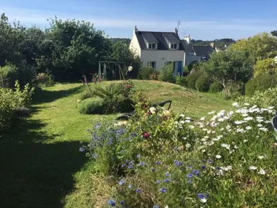 Jardin de l'établissement Maison de pêcheur proche plage et activités
