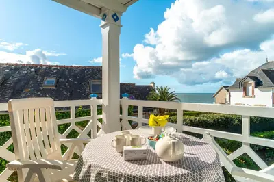 Balcon ou terrasse dans l'établissement Didou - T3 vue mer - plage à 40m