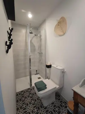 Salle de bains dans l'établissement Ty Koant