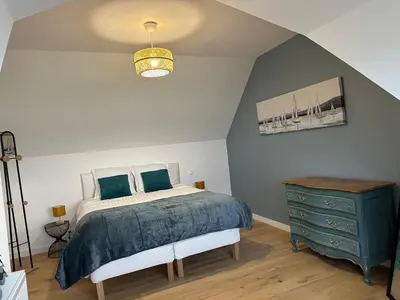 Un ou plusieurs lits dans un hébergement de l'établissement Villa les dunes