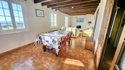 Coin salon dans l'établissement 697-Villa Hent Kost la mer a 10m