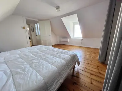 Un ou plusieurs lits dans un hébergement de l'établissement 717- Villa Locqueran a 200m du port