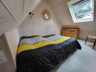 Un ou plusieurs lits dans un hébergement de l'établissement 375- Villa Ker Goulien a 100m de la plage