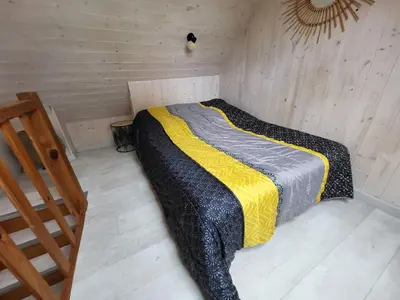 Un ou plusieurs lits dans un hébergement de l'établissement 375- Villa Ker Goulien a 100m de la plage