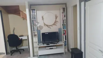 Télévision ou salle de divertissement dans l'établissement Appartement La Garance, Gites de Daumesnil