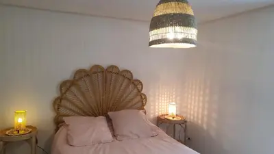 Un ou plusieurs lits dans un hébergement de l'établissement Appartement La Garance, Gites de Daumesnil