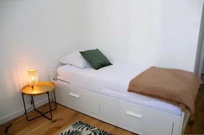 Un ou plusieurs lits dans un hébergement de l'établissement Flik-en-flac - Appartement à 20m de la plage