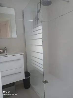 Salle de bains dans l'établissement Ferme du rest entre terre et mer