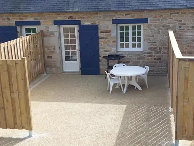 Balcon ou terrasse dans l'établissement Ferme du rest entre terre et mer