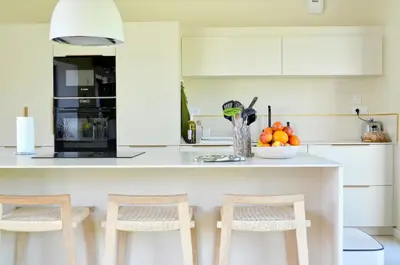 Cuisine ou kitchenette dans l'établissement Domaine de Kerhastel