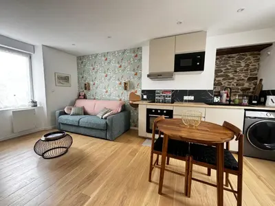Cuisine ou kitchenette dans l'établissement Studio confortable