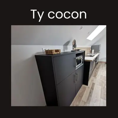 Cuisine ou kitchenette dans l'établissement * Ty cocon * wifi * parking * moderne *
