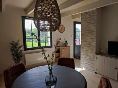 Télévision ou salle de divertissement dans l'établissement Gîte Ar Friz Vihan