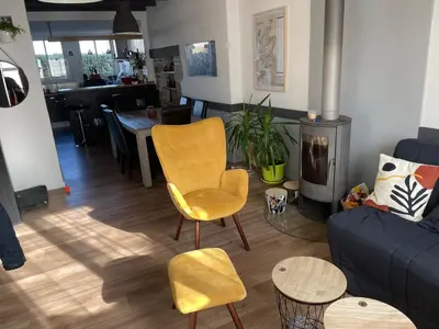 Coin salon dans l'établissement Penty Melwenn