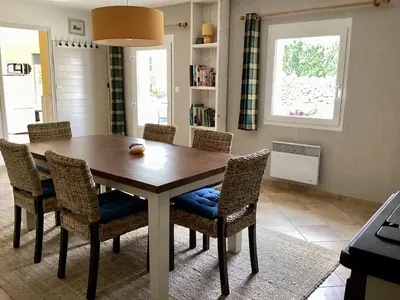 Coin salon dans l'établissement 480-Villa des dunes de St Tugen