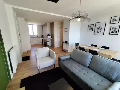 Coin salon dans l'établissement Le Pic vert By Nid'Ouest 3 Chambres