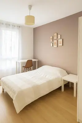 Un ou plusieurs lits dans un hébergement de l'établissement Appartement spacieux de 100m2 Brest