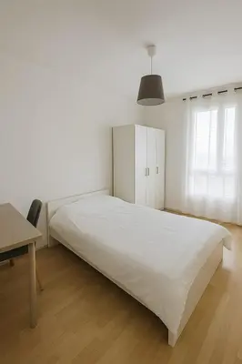 Un ou plusieurs lits dans un hébergement de l'établissement Appartement spacieux de 100m2 Brest