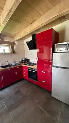 Cuisine ou kitchenette dans l'établissement Ty Oliv- entre terre et ocean
