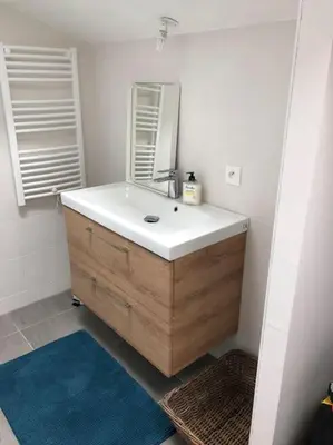 Salle de bains dans l'établissement Ty Oalec