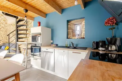 Cuisine ou kitchenette dans l'établissement Ty Oalec