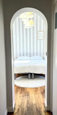 Un ou plusieurs lits dans un hébergement de l'établissement Bénodet, superbe maison 5 chambres à 150 m de la plage et restaurants