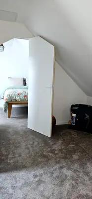 Un ou plusieurs lits dans un hébergement de l'établissement Maison bretonne rénovée proche bourg et plages