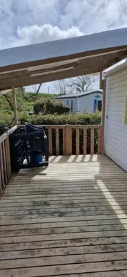 Balcon ou terrasse dans l'établissement Mobil home plouescat