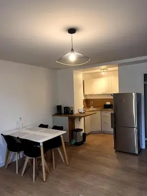 Cuisine ou kitchenette dans l'établissement T2 au coeur du centre ville