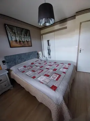 Un ou plusieurs lits dans un hébergement de l'établissement Un ptit coin de paradis chez JF et Daisy à Plouescat