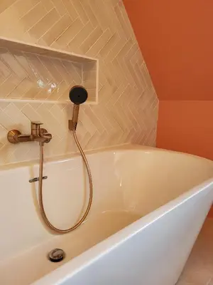 Salle de bains dans l'établissement Maison de charme vue mer