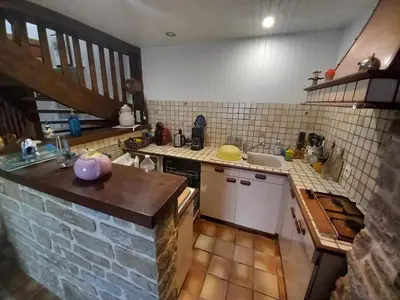 Cuisine ou kitchenette dans l'établissement Molène