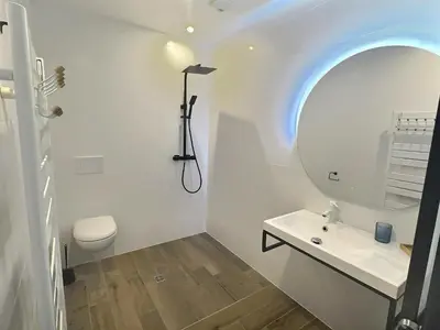 Salle de bains dans l'établissement Villa ocean