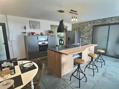 Cuisine ou kitchenette dans l'établissement Villa ocean