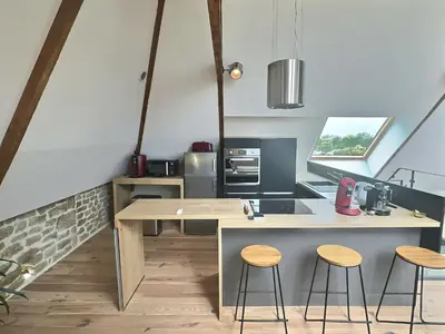 Cuisine ou kitchenette dans l'établissement Villa ocean